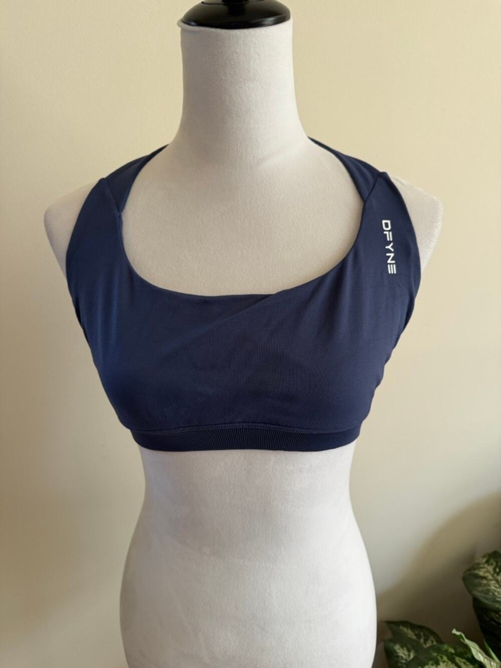 Dfyne Navy Halter Sports Bra